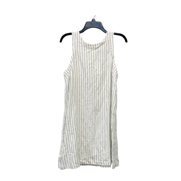 a new day Dresses & Skirts - A New Day Women's Linen Mini Shift Dress White Black Striped Size Small